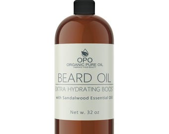 Sandalwood Beard Oil Conditioner: Non-GMO, Facial Hair & Mustache Growth Blend (1oz - 1Gal)