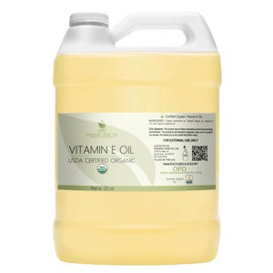 Organic Vitamin E Oil - USDA Certified Organic - 100% Natural, Non-GMO, Vegan, Cruelty-Free Bulk - 43,000 IU - Skin Hair Nails Body Cuticles