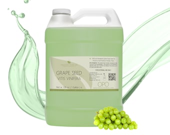 Traubenkernöl - 100% reine organische Quelle Teilweise gefiltert Unparfümiert 128 Unzen 7 Pfund Trauben-Großhandel Trägeröl Kosmetik Haut Haar