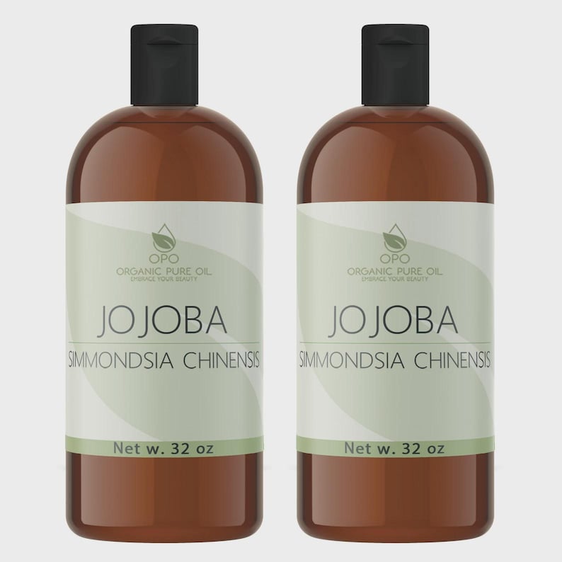 Unrefined Golden Jojoba Oil: Cold Pressed, Non-GMO, Cosmetic Grade Carrier (4oz - 1Gal) -Bulk 64 Fluid ounces
