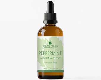 Peppermint Essential Oil | 100% Pure, Undiluted, Steam Distilled, Aromatherapy 4 OZ for Diffuser Soaps Scrubs Candles Deodorant Roll On Care