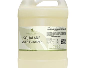 Refined Olive Squalane Oil: Natural Sebum, Ultra Hydrating Skin & Hair Care (4oz - 1Gal) -Bulk
