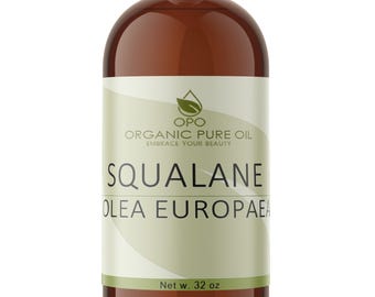 Refined Squalane Oil Moisturizer: Olive-Derived, Carrier, DIY Skin & Haircare Soap, Lotion (4oz - 1Gal) -Bulk