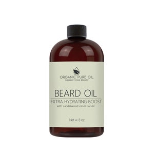 Sandalwood Beard Oil Conditioner - 100% Organic Sourced All Natural Facial Hair Mustache Lash Brow Conditioning Growth Blend made w/ Non-GMO