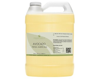 Avocado Oil | 100% Pure Refined Organically Source Unscented Non-GMO Hexane-Free Cold Pressed Cosmetic Formulation Wholesale Bulk 1 GAL