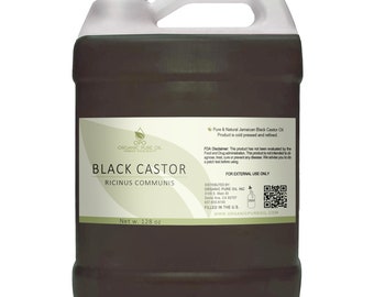 Refined Jamaican Black Castor Oil: Cold Pressed, Hexane-Free, Salon Quality Hair & Skin (4oz - 1Gal)