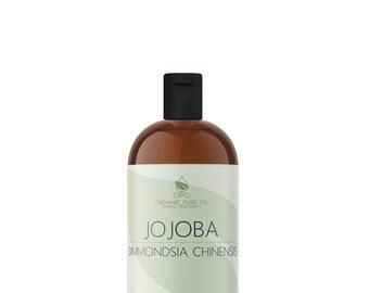 Unrefined Golden Jojoba Oil: Non-GMO, Cold Pressed, Natural Cosmetic Formulation (8oz) -Bulk