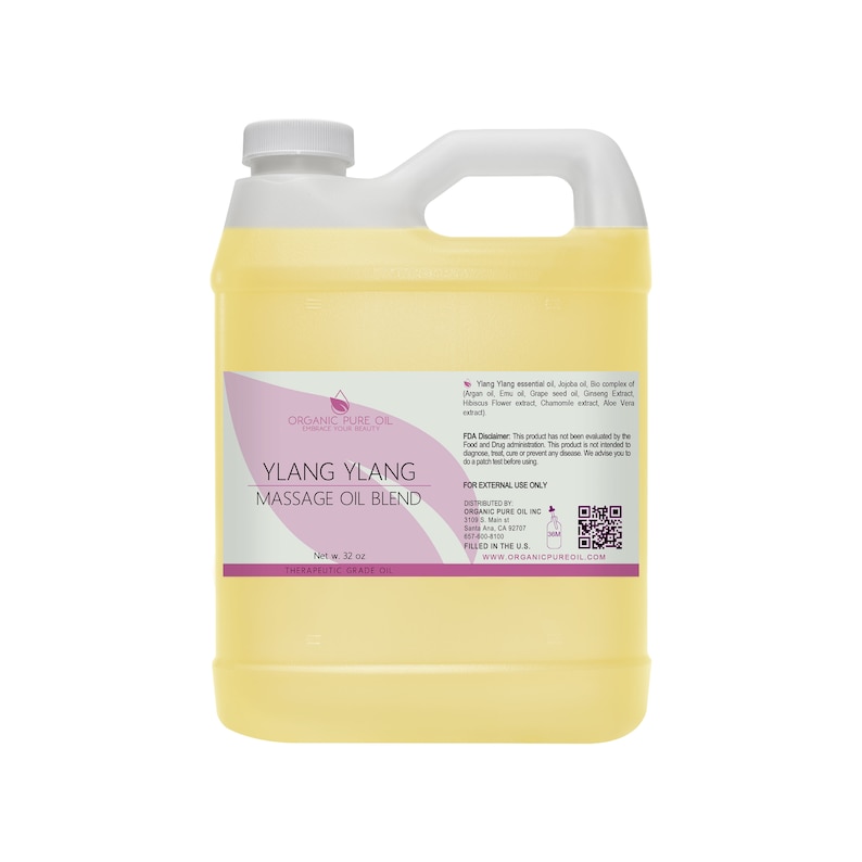 Ylang Ylang Massage Oil Blend 32 Oz Nongmo Therapeutic Etsy