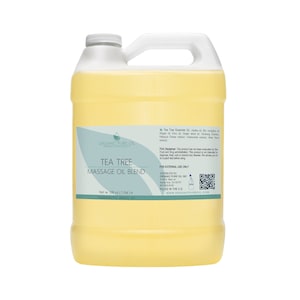 Tea Tree Massage Oil Blend - 100% Organic Sourced Tea Tree Essential Oil Mixture Jojoba Argan Emu Oil Bulk Wholesale Non-GMO Hair Skin Gal