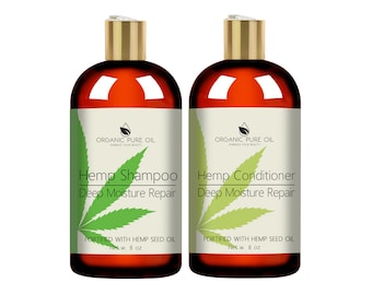 Hemp Shampoo & Conditioner: Deep Moisture Repair, Botanical Extracts, Natural Hair Care (8oz - 1Gal) -Bulk