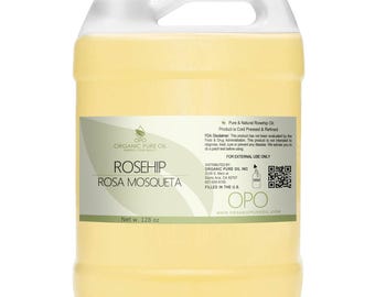 Refined Rosehip Oil: Cold Pressed, DIY Cream, Lotion, Soap & Candle (1Gal) -Bulk