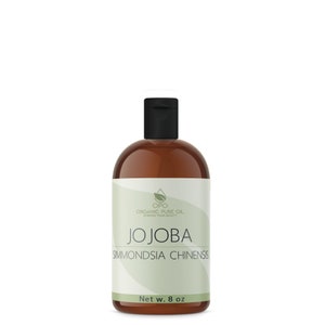 Jojoba Seed Carrier Oil | Pure, Non-GMO, Cold Pressed, Unrefined Golden Hohoba Plant 8 OZ Salon Quality Cosmetic