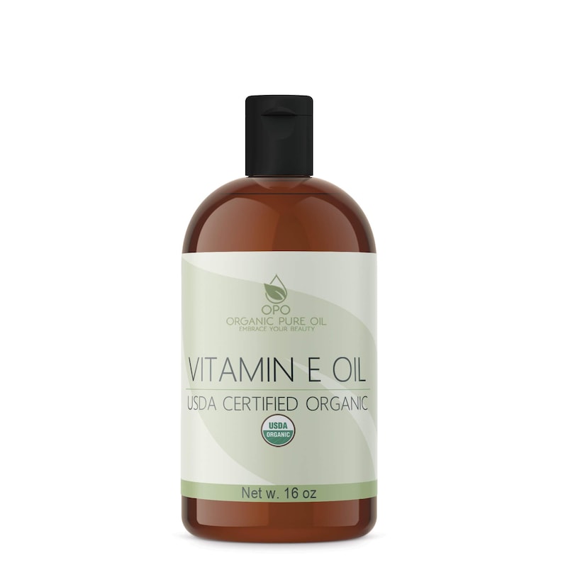 USDA Organic Vitamin E Oil: USDA-Certified, Cruelty-Free, Skin & Hair Care (1oz - 1Gal) -Bulk 16 Fluid ounces