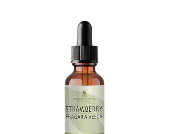 Unrefined Strawberry Seed Oil: Cold Pressed, Vegan, Carrier For Skin & Hair (1 / 4oz) -Bulk