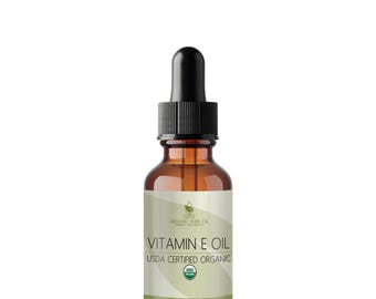 USDA Organic Vitamin E Oil: USDA-Certified, Non-GMO, Cruelty-Free, Vegan, Skin & Hair Care (1oz - 1Gal)