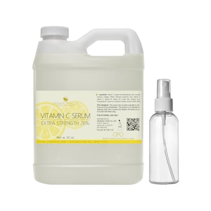 Vitamin C Facial Serum - Extra Strength 26% Formula for Visible Signs of Aging Bulk 32 oz - Collagen Under Eye Vitamin A E B3 Aloe Vera Face