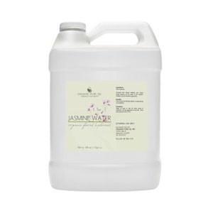 Jasmine Water Hydrosol | 100% Pure Organically Sourced Steam Distilled Floral Hydrating Facial Skin Body Toner Cleanser Bulk Wholesale 1 Gal