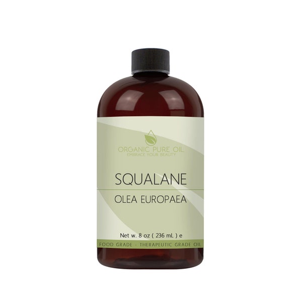 Squalane Oil | 100% Pure Non-GMO Refined Derived from Olives Hair Skin Body Moisturizing Nourishing