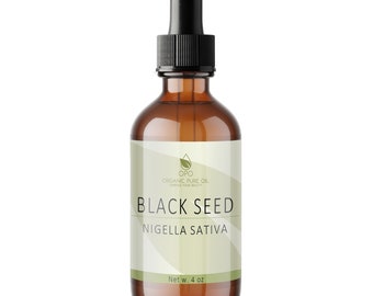 Aceite de comino negro egipcio sin refinar: prensado en frío, vegano, para el cuidado de la piel y el cabello (113 g)