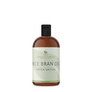 Aceite de salvado de arroz / Puro, sin refinar, prensado en frío, sin OGM, vegano, totalmente natural, 8 oz, para el cuidado de la piel, el cabello, el cuerpo, las uñas y el rostro