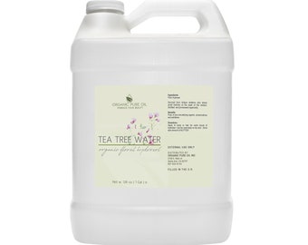 Tea Tree Water Hydrosol | 100% Pure Organically Source 1 Gallon Steam Distilled Floral Hydrating Facial Skin Body Toner Cleanser Wholesale