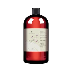 Jasmine Water Hydrosol - 100% Pure Organically Sourced 32 oz Steam Distilled Floral Hydrating Facial Skin Body Toner Cleanser Bulk Wholesale