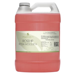 Rosehip Oil - Pure Unrefined Cold Pressed Non GMO Uncut, Rose Hip - 128 oz 1 Gallon Bulk Wholesale for Body Hair Skin DIY
