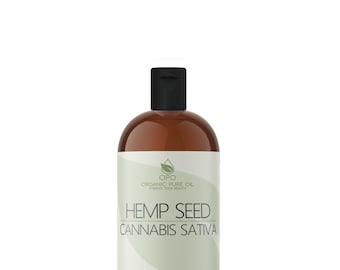 Unrefined Hemp Seed Oil: Cold Pressed, Moisturizer For Skin, Hair, Face & Nails (1oz - 1Gal)