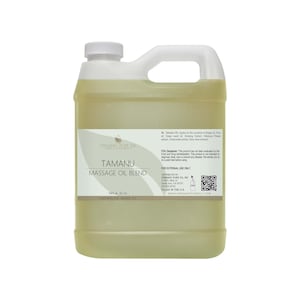Tamanu Massage Oil Blend 32 oz Non-GMO Therapeutic Aromatic Mixture for Deep Tissue Muscle Massage Relaxation Bulk Wholesale Argan Grape