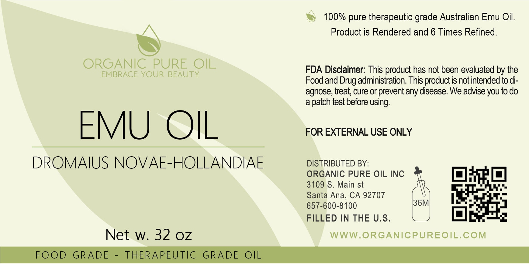 Emu Oil 32 oz 1 Quart 100 Pure Natural Bulk 6 Times Etsy