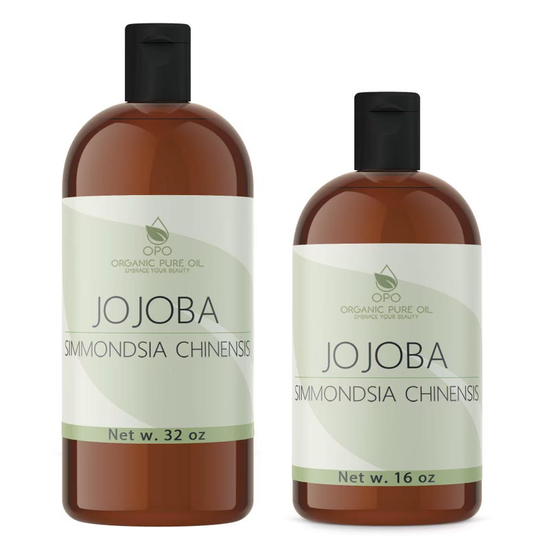 Unrefined Golden Jojoba Oil: Cold Pressed, Non-GMO, Cosmetic Grade Carrier (4oz - 1Gal) -Bulk 48 Fluid ounces