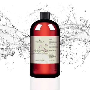 Lavender Water Hydrosol - 100% Pure Organically Source 32 oz Steam Distilled Floral Hydrating Facial Skin Body Toner Cleanser Bulk Wholesale