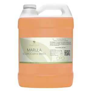 Marula Oil for Skin and Hair | Pure Unrefined Cold Presse Virgin Non-GMO Bulk 128 oz / 1 Gallon Size Non-GMO Cosmetic Non-Comedogenic
