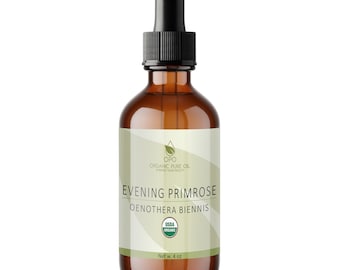 Aceite de onagra orgánico sin refinar del USDA: prensado en frío, vegano, con alto contenido de GLA. Cuidado de la piel - A granel.