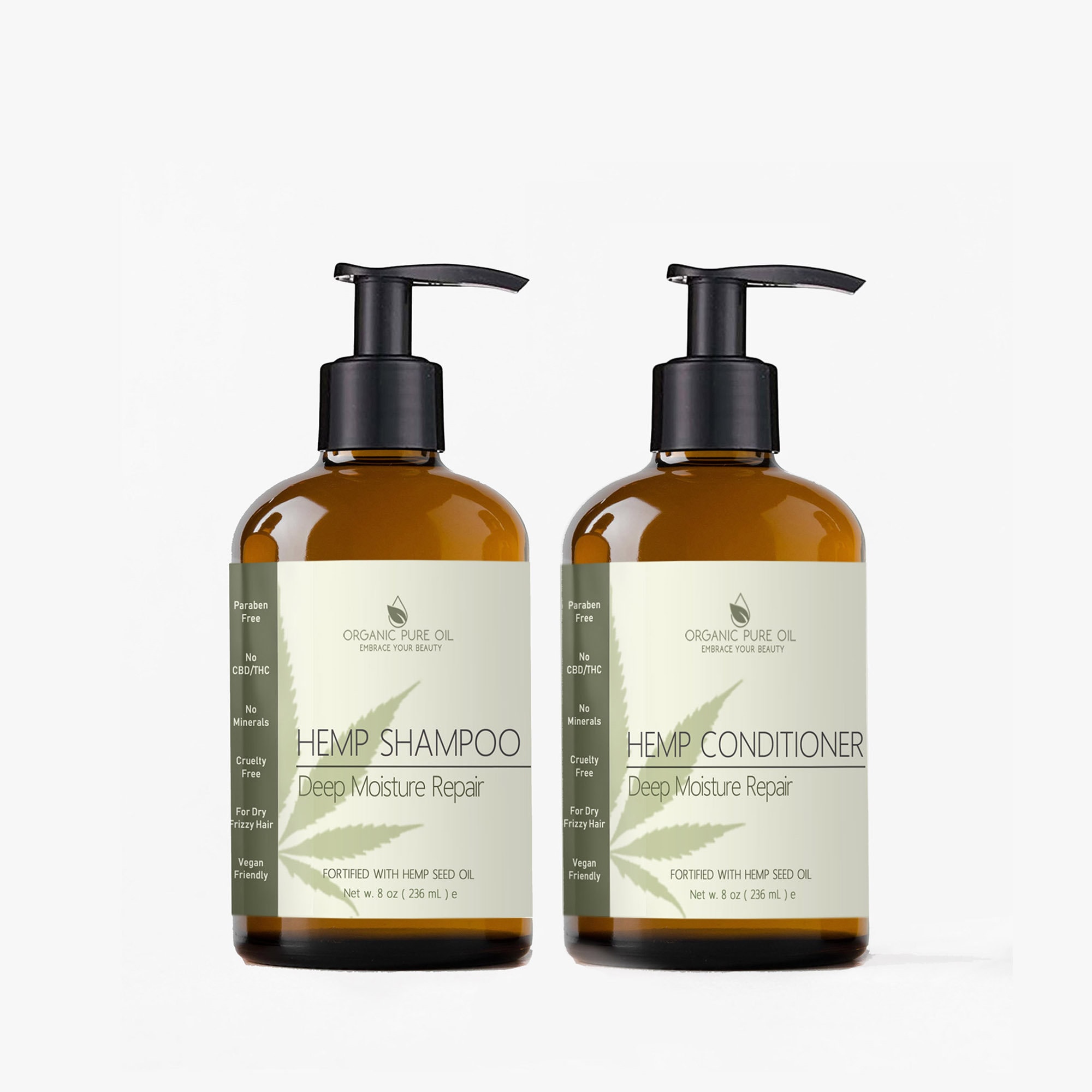 Deep Moisture Repair Hemp Shampoo & Conditioner Natural Made Etsy