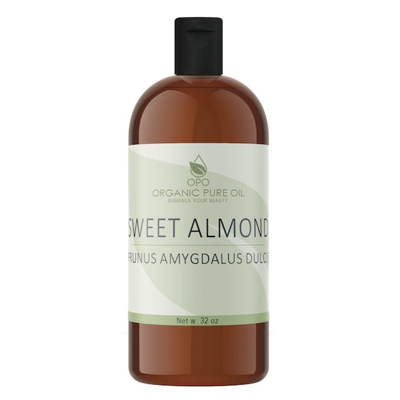 Unrefined Sweet Almond Oil: Hexane-Free, Vegan, Cold Pressed, Carrier DIY Skin & Haircare (4oz - 10Gal)