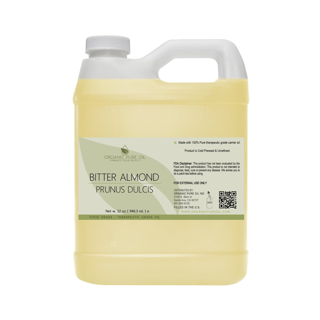 Bitter Almond Oil 100 Pure, Unrefined, Cold Pressed, Hexanefree