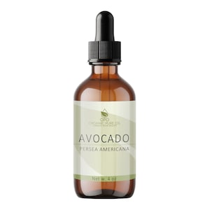 Avocado Oil - Pure, Partially Filtered, Unrefined, GMO-Free Natural 4 OZ Cosmetics Skin Hair Care Moisturize