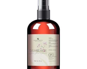 Cucumber Hydrosol: Steam Distilled, Natural Facial Toner, Cleanser, Non-GMO, Vegan, Skin & Haircare (8oz - 1Gal)