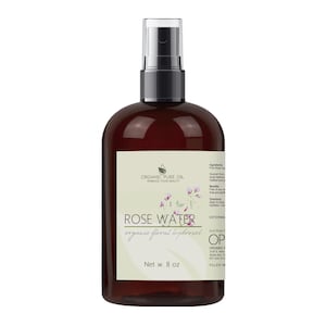 Rose Hydrosol Toner & Cleanser: Steam Distilled, Natural Floral Water, Skincare Preparation (8oz - 5Gal) -Wholesale 8 Ounces