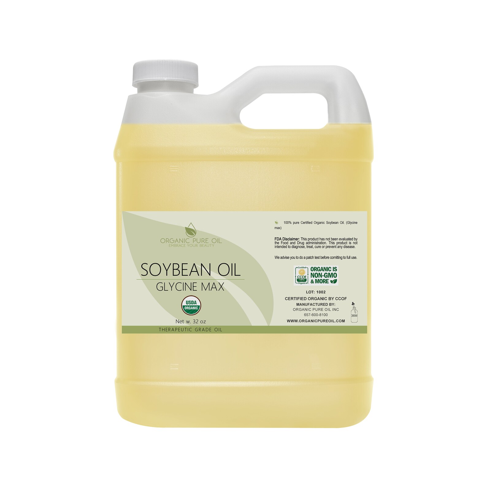 Organic Soybean Oil 100 Pure USDA Certified Organic Refined Etsy