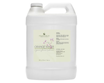 Hydrolat d'eau d'orange | 100% Pure Source biologique 1 Gal distillée à la vapeur florale hydratante pour la peau du visage et le corps, nettoyant en vrac, vente en gros