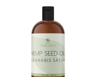 Refined Hemp Seed Oil: Cold Pressed, Unscented, Filtered, Deodorized, DIY Cosmetic Formulation (8oz - 1Gal)