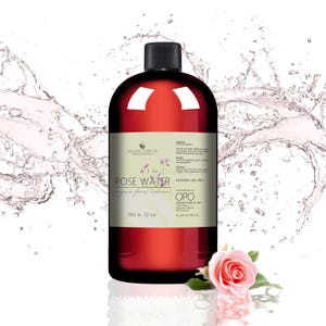 Rose Hydrosol Toner & Cleanser: Steam Distilled, Natural Floral Water, Skincare Preparation (8oz - 5Gal) -Wholesale 32 Ounces