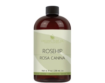 Rosehip Oil | 100% Pure Raw Unrefined Organically Sourced Non-GMO Vegan 8 OZ Bulk Wholesale Premium Cosmetic Grade for DIY Formula Soap