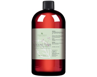 Cucumber Peppermint Hydrosol Toner & Cleanser: Natural, Vegan, Non-GMO, Facial, Body Mist (8oz) -Bulk