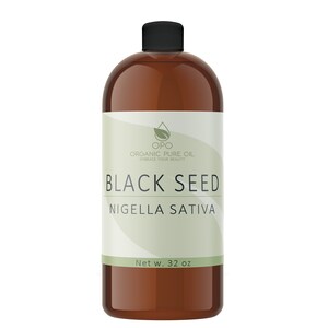 Black Cumin Seed Oil - Pure, Unrefined, Cold Pressed, Egypt Blessed Seed Fennel Cumin 32 OZ Hair Face Skin Body