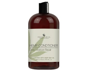 Odżywka z olejem z nasion konopi: bez parabenów, bez siarczanów, nietestowana na zwierzętach, wegańska, głęboko nawilżająca odbudowa włosów (16 uncji)