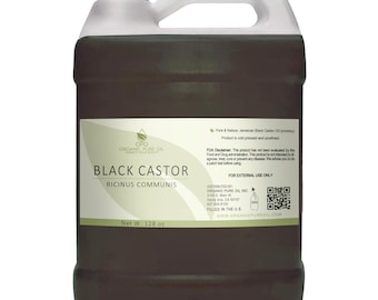 Ongeraffineerde Smokey Jamaican Black Castor Oil: hexaanvrij, koudgeperst, haargroei en huidverzorging (1Gal) -bulk