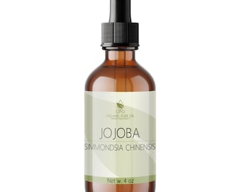 Aceite de jojoba dorado sin refinar: prensado en frío, vegano, para piel, cabello y uñas (113 g)